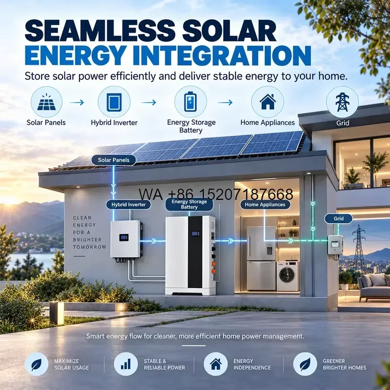 Wmwmnu 51.2V 200Ah 300Ah LiFePO4 Battery Solar Energy Storage System With CAN RS232 RS485 for Home Off Grid System