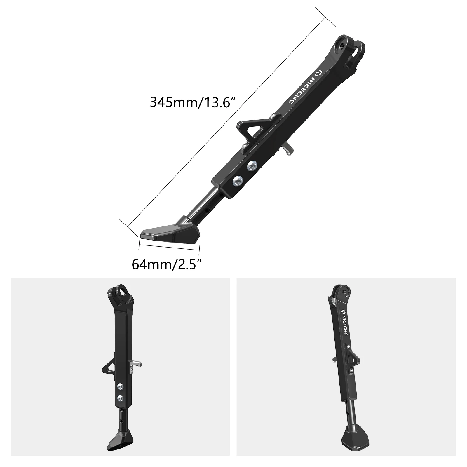 NICECNC Für Yamaha Tenere 700 2019-2024 Seitenständer 25-50mm Verstellbar Tenere700 Rally 2020-2024 XTZ700 XTZ 700 – Detail 2
