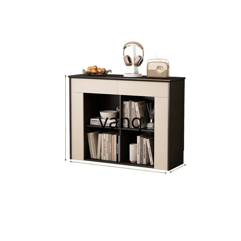 LTT solid wood fireplace decorative cabinet French living room display cabinet Bookshelf porch floor-to-ceiling foyer cabinet