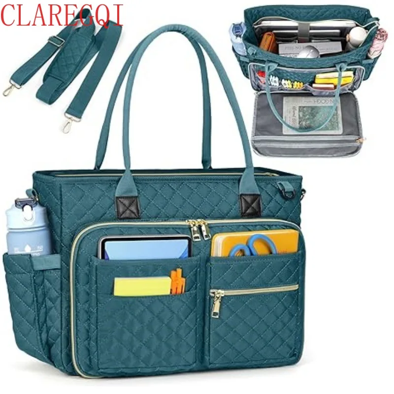 Hot selling multifunctional teacher handbag, large capacity portable laptop, briefcase, perfect for both men and women's office