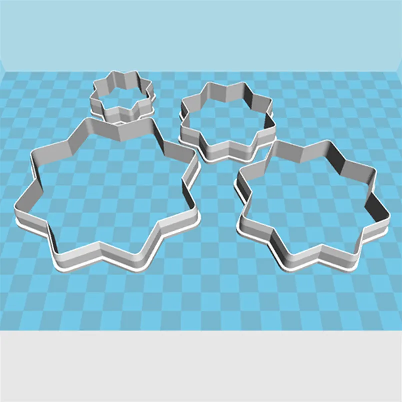 

Four Specifications Cartoon Geometric Figure,eight-pointed Star,Plastics Mould,Cake Fondant Tool,Cookie Sushi and Fruit Cutters