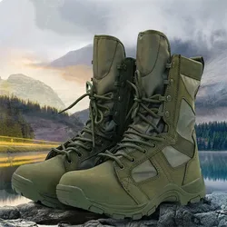 Combat Boot Men Women Climbing Training Lightweight Waterproof Tactical Boots Outdoor Hiking Breathable Mesh Climbing shoes