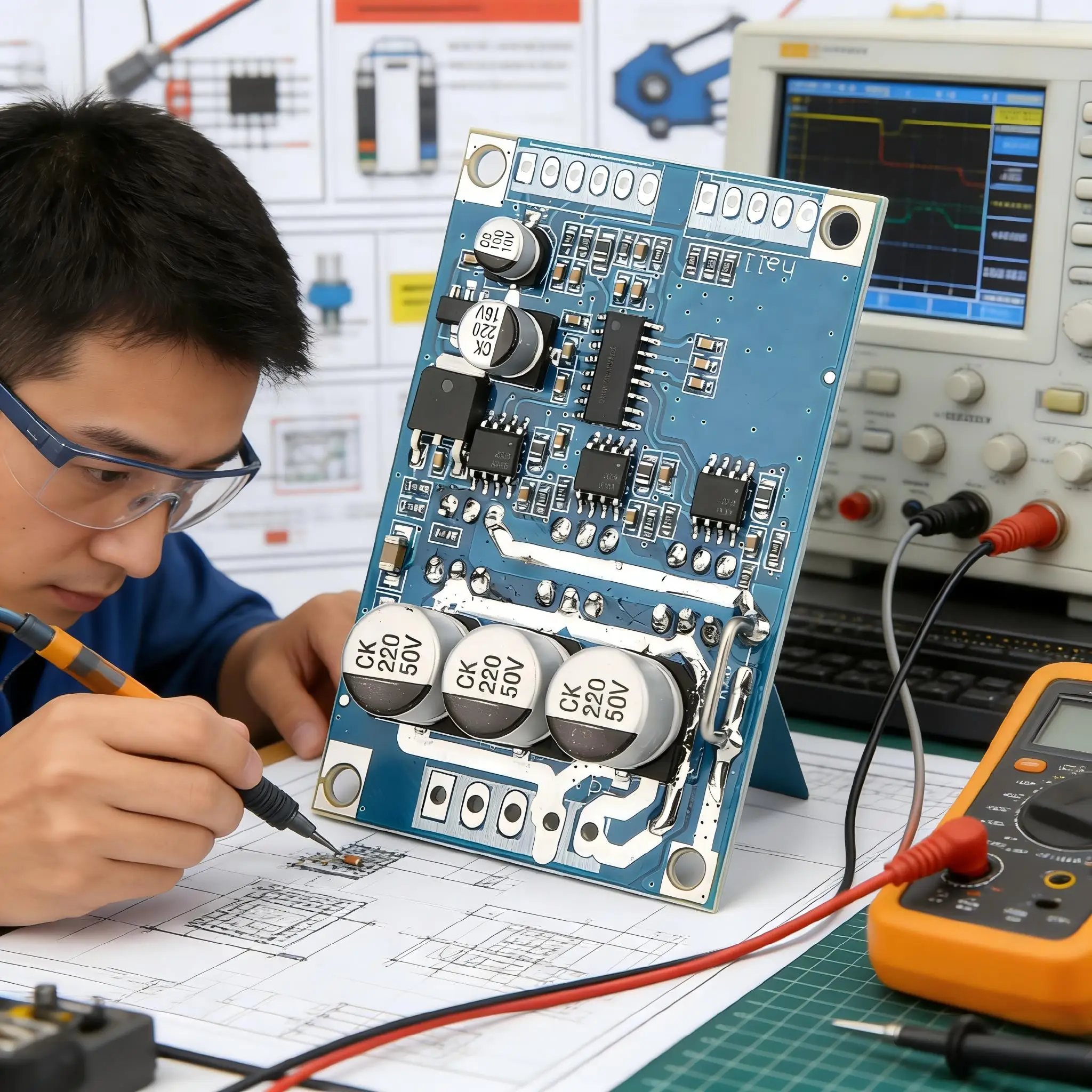 DC 12V-36V 15A 500W Brushless Motor Controller DC Motor Speed Controller Hall BLDC Sensor Brushless Motor Driver High Stability