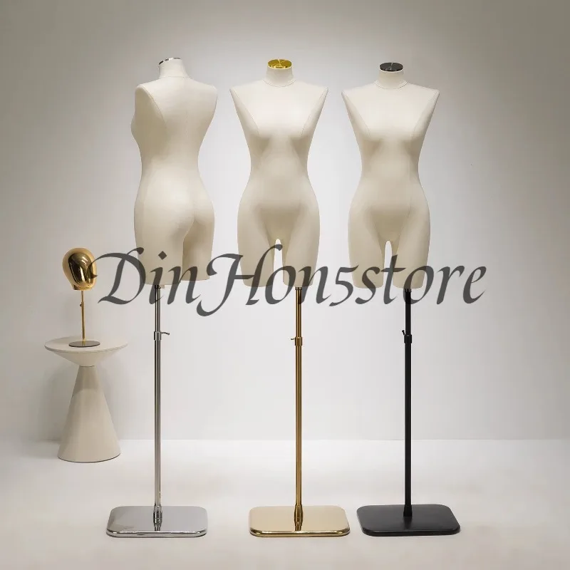 New style white Long-Legged mannequin vêtement femmes dress form A female dummy half body for clothes display
