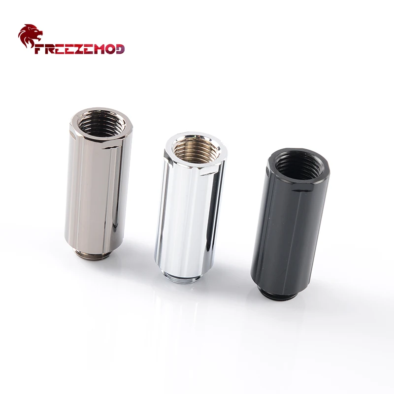 FREEZEMOD Extender Male To Female Fitting 40mm Black Sliver G1/4 Liquid Cooling System PC Connector GYCLZ-D40