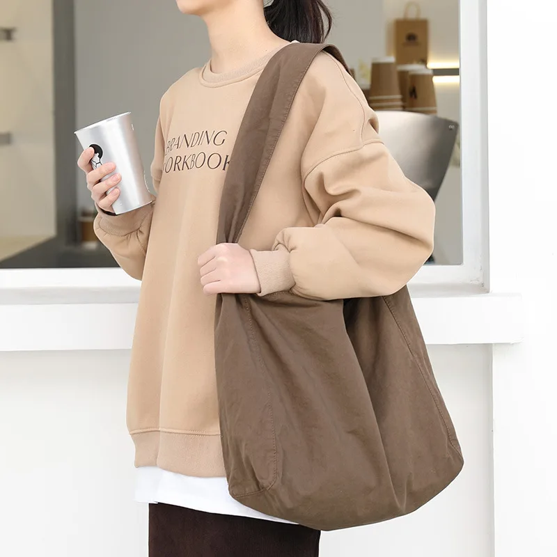 

YIFAN Cotton Shoulder Bag 2025 High Capacity Women's Crossbody Messenger Bag Leisure Versatile Shoulder Hobos Bag