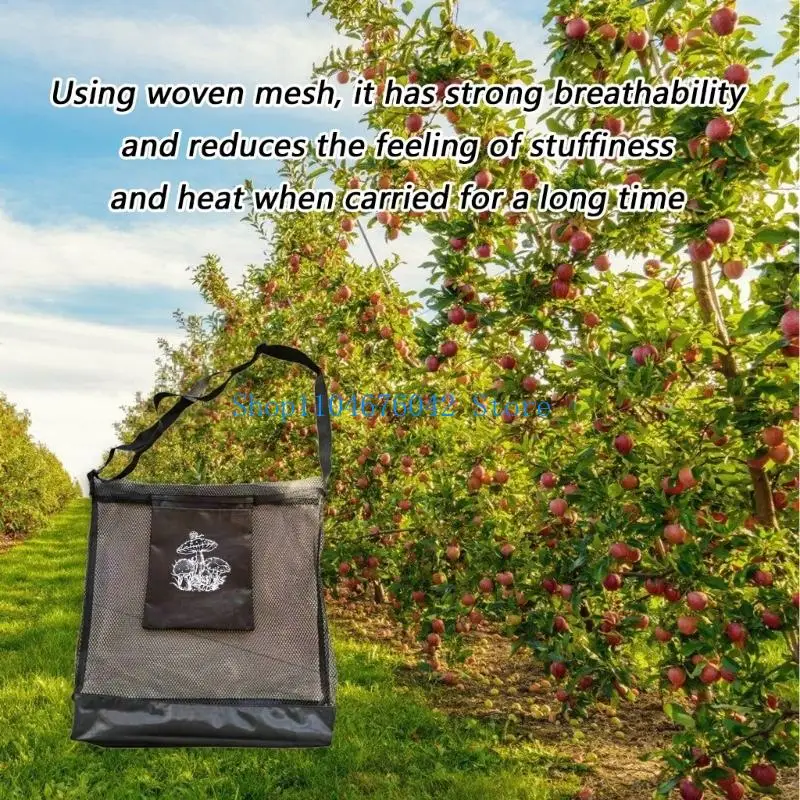 652F Multipurpose  Breathable Mesh Harvesting Bag Container For Outdoor Fruit Mushroom Picking Durability Lightweight Design