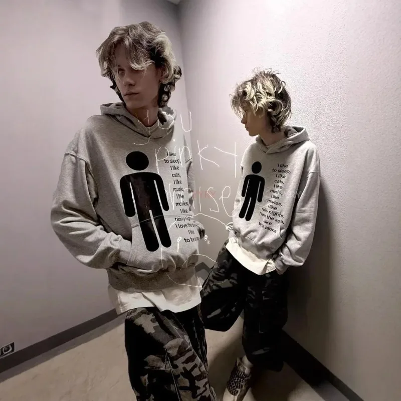 

Harajuku осенне-зимние толстовки для пар, уличная одежда Y2K, мужская спортивная одежда большого размера, дышащий пуловер из чистого хлопка, спортивная одежда