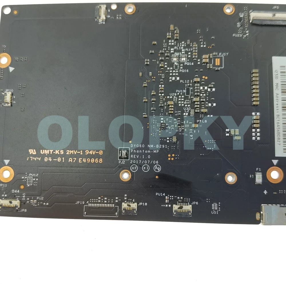 

DYG60 NM-B291 Laptop Motherboard for YOGA 920-13IKB Mainboard I5-8250U I7-8550U RAM:8G/16G DDR4 5B20Q09627 5B20Q09565 5B20Q09639