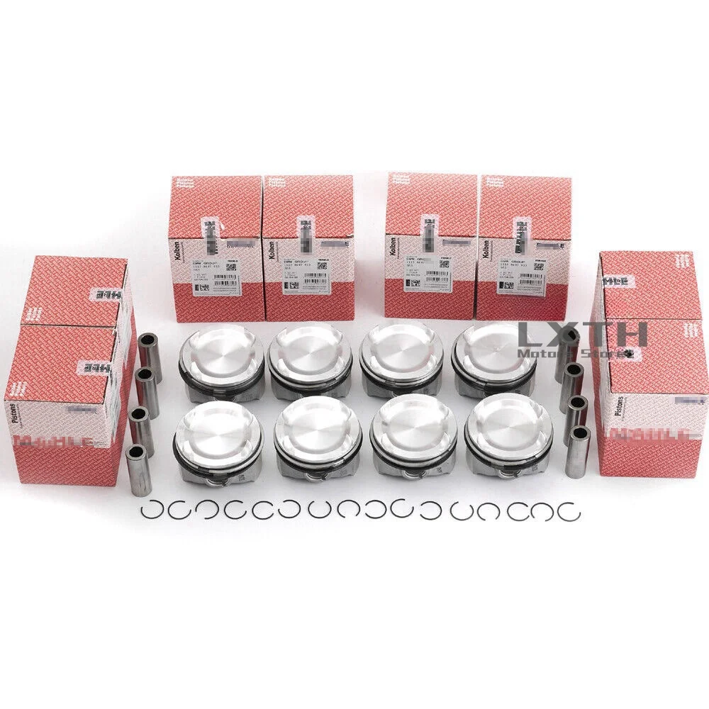 8x Pistons Rings Kit STD Mahle Φ89mm A11257598207 A11257574822 A11257556955  For BMW X5 X6 M E70 E71 S63B44A 4.4T V8