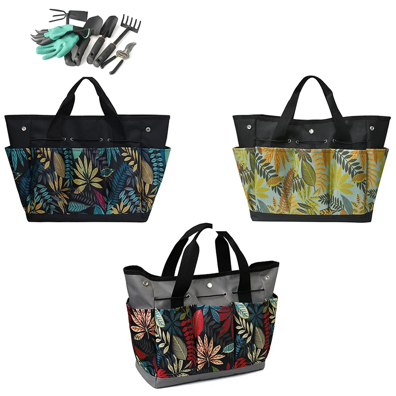 

Сумка для садовых инструментов Сумка-тоут для садовых инструментов Открытый многокарманный набор садовых инструментов Сумка-органайзер Компактная сумка для хранения ручных инструментов садовников