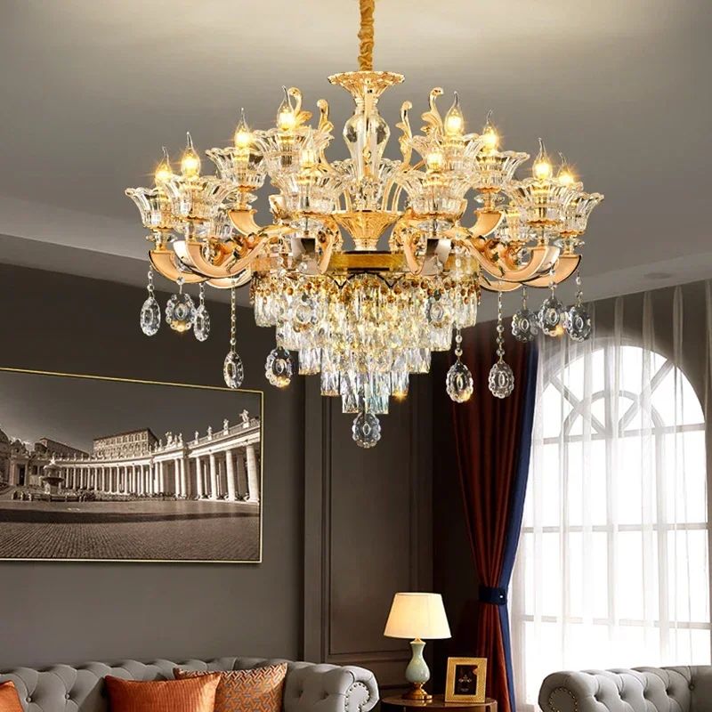 

Luxury Chandelier Pendant Lights Home Decoration Ceiling Lamp Pendant Lights Elegant Bedroom Indoor Lighting Kroonluchter LLPL