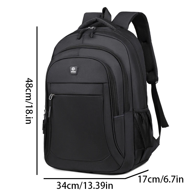 Backpack men and women Oxford cloth backpack large capacity junior high school student backpack men\'s travel backpack