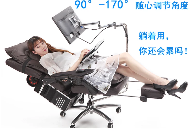 Okay, genuine leather computer chair, esports and leisure chair, home office swivel chair, desktop computer desk and chair, inte