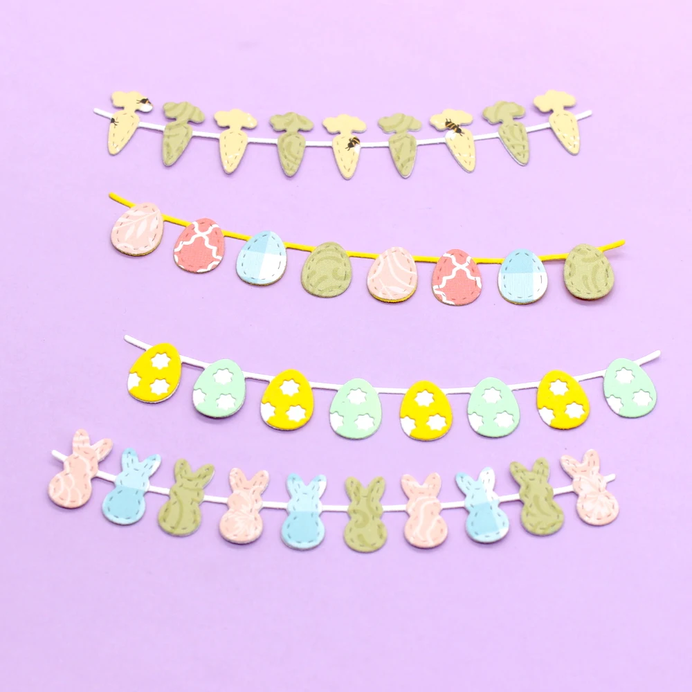 KSCRAFT Easter Garlands Metal Cutting Dies Stencils for DIY Scrapbooking Decorative Embossing DIY Paper Cards image 2