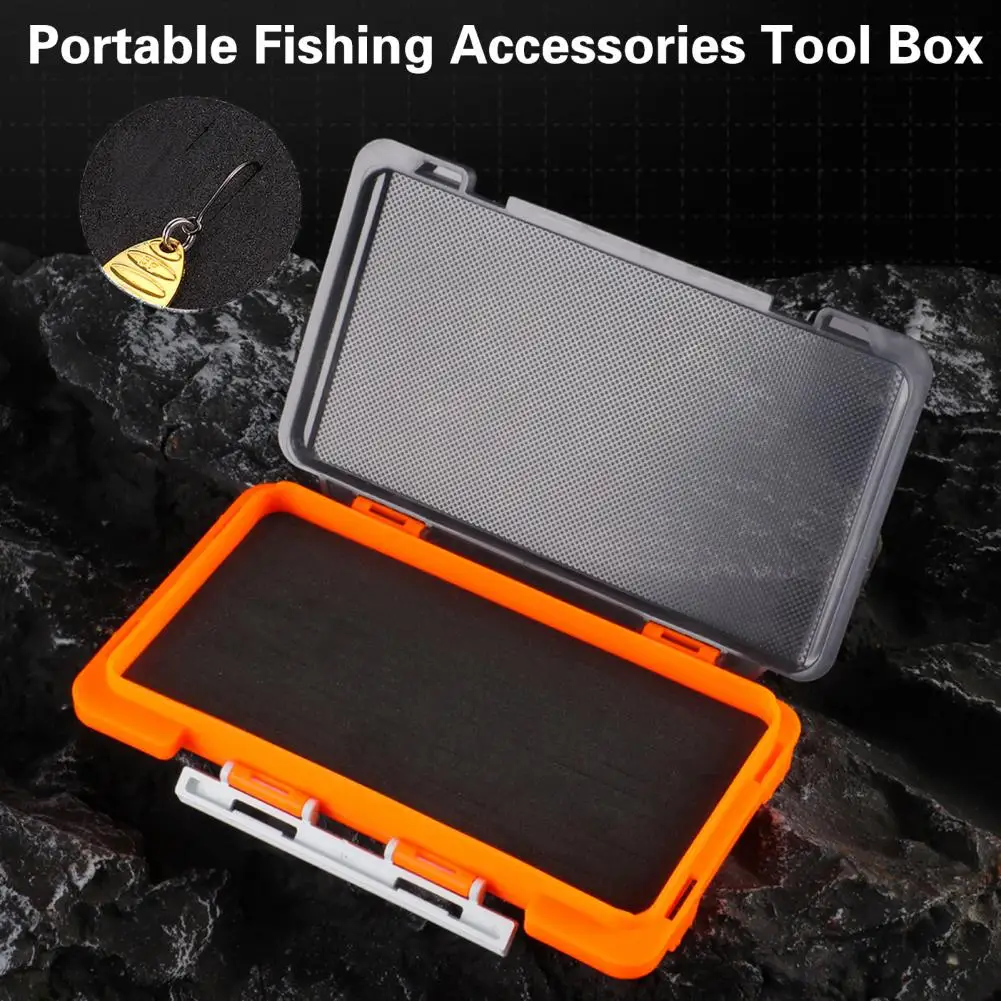 

Fishing Tackle Box Sponge Pad Tight Locking Buckle Storage Leak-proof Portable Fishing Accessories Tool Box Outdoor Fishing