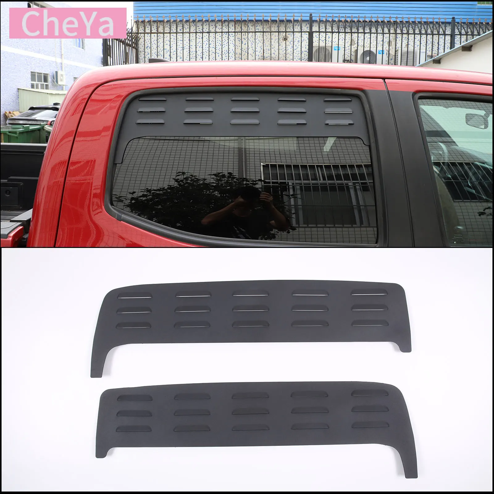 

Aluminum Car Rear Door Air Vents Ventilation Shutters Cover Trim for Toyota Tacoma 2016-2022 Exterior Modification Accessories