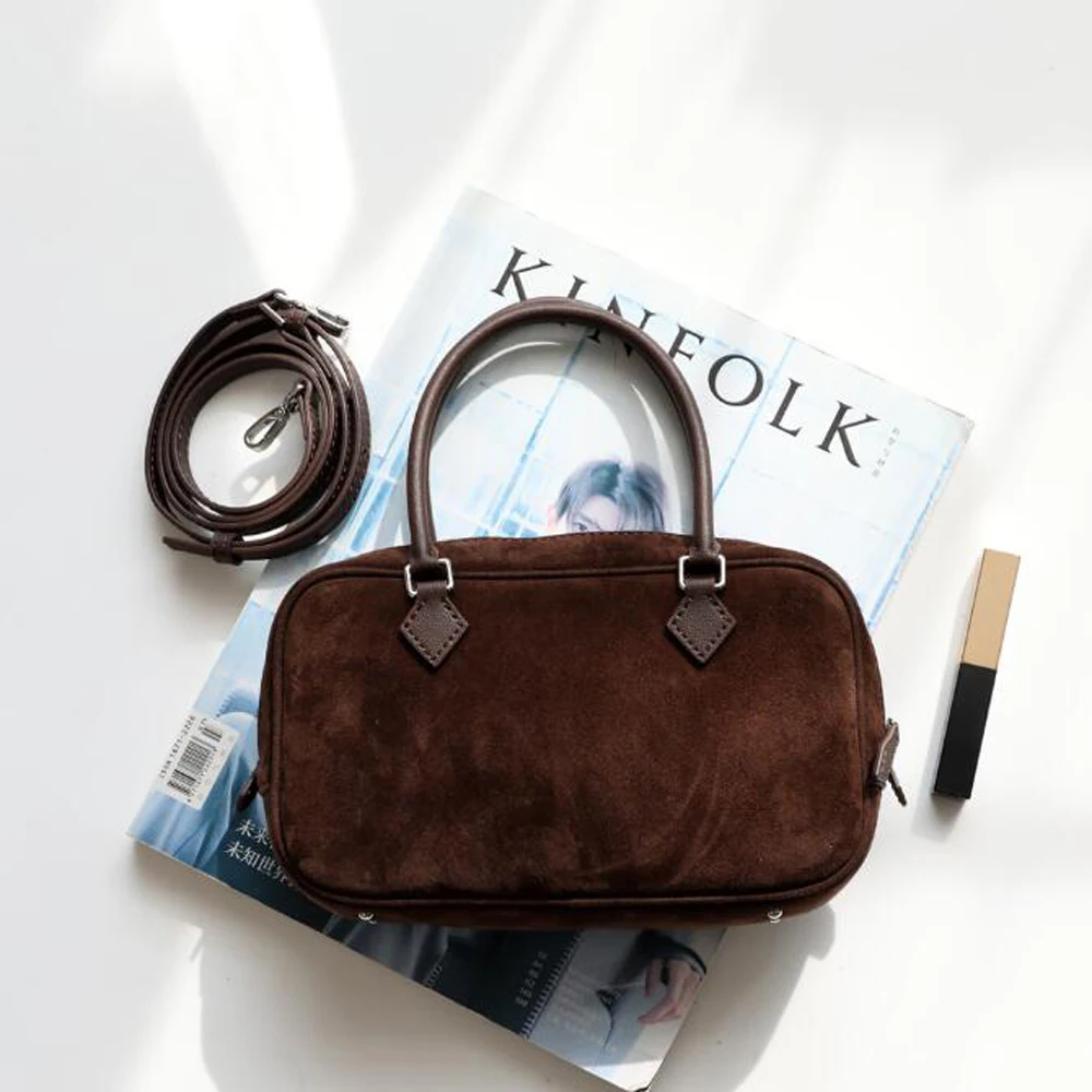 حقائب جلدية من جلد الغزال الطبيعي حزام طويل امرأة فاخرة مصمم رفرف حقيبة تحت الإبط حقيبة يد صغيرة حقيبة الكتف مخلب محفظة الحفلات