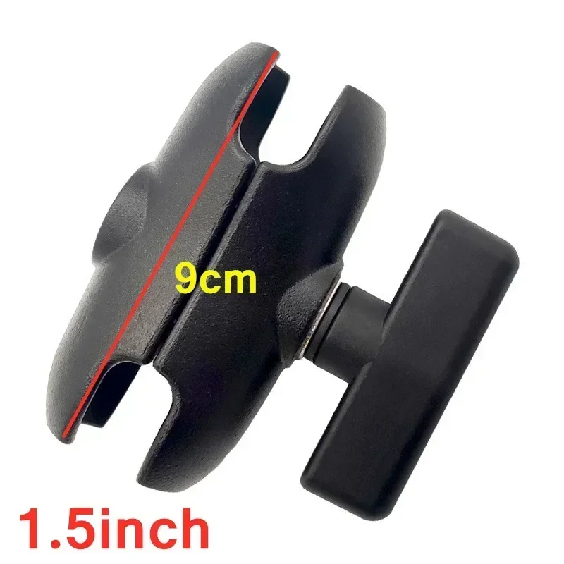 고프로 카메라 핸드폰용 고무 볼 마운트, 알루미늄 오토바이 라운드 스퀘어 마운팅 베이스, 1 인치 또는 1.5 인치