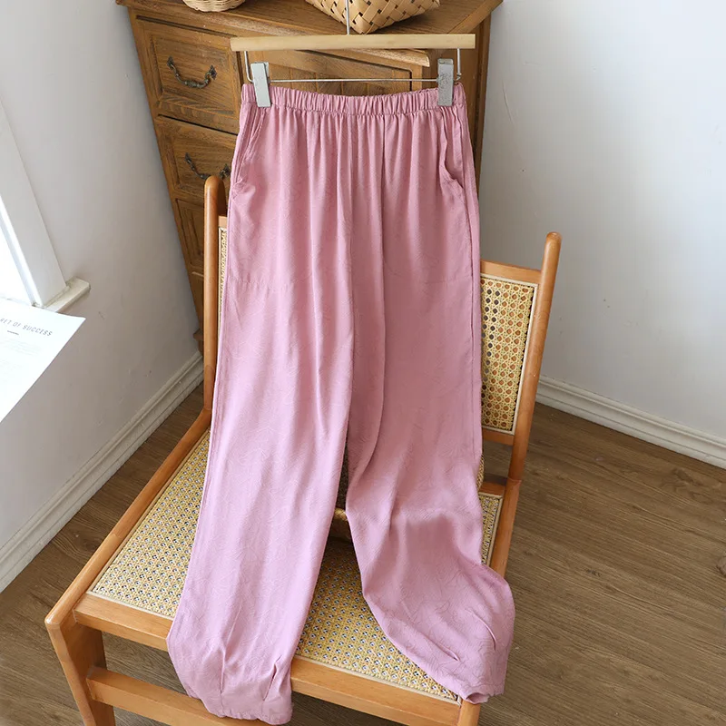 

Pantalon Pijama женские хлопковые пижамы из искусственного шелка брюки женские весенне-осенние домашняя одежда брюки для сна повседневная верхняя одежда ночные брюки
