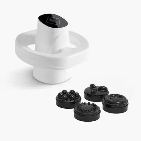 قوية 4-رئيس الكهربائية اللفافة مدلك الجسم الرقبة العلاج آلة تدليك بندقية مع محرك بدون فرش الاسترخاء عضلات الكتف الخلفي