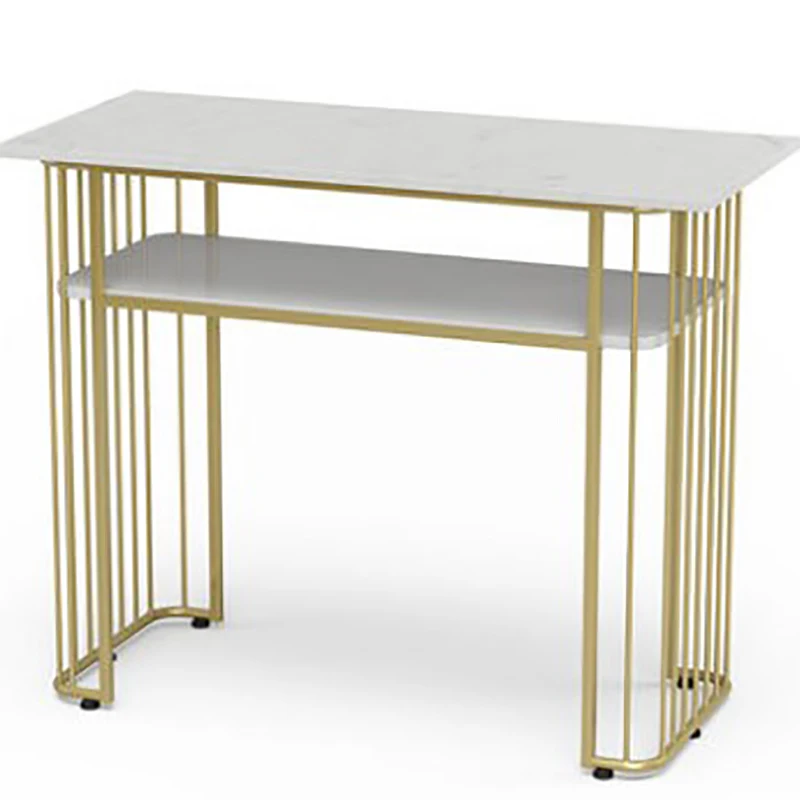 Mesa De Manicura profesional moderna, mueble De salón De belleza inoxidable, tocador comercial exquisito, CY50NT