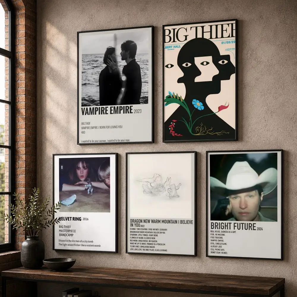 Rock Band B-Big ThiefS Painting Calligraphy Canvas Posters Wall Art for Home/Office/Dorm/Living/Bedroom