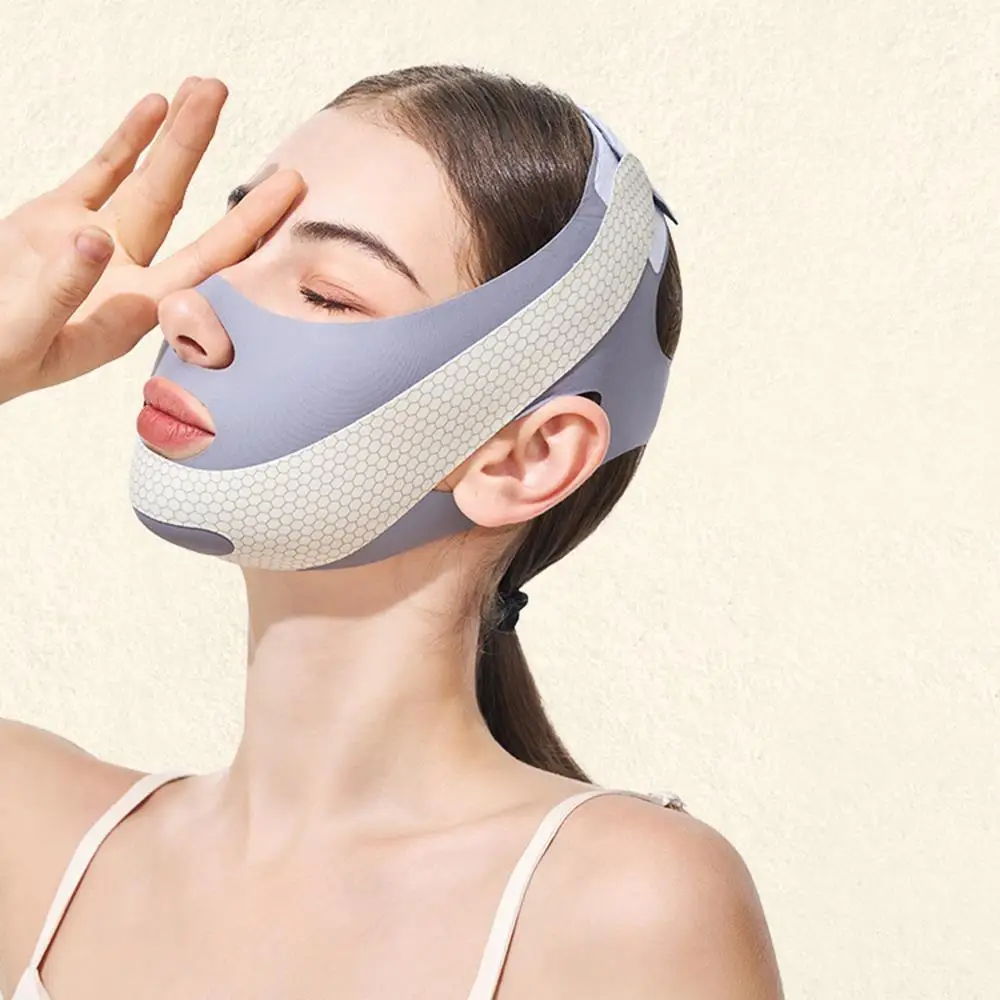 Bandage facial amincissant à double pont, ligne V, spoage du visage, raffermissant le double ruisseau, anti-déformle, sangle saillante, masque facial