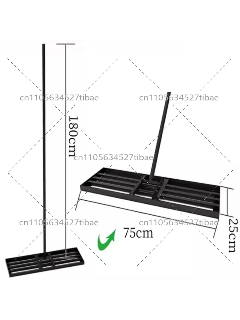 Garden Lawn Leveling Rake - Soil Fertilizer Leveling Machine for Landscaping, Gravel, Sand & Garden Farm Bed