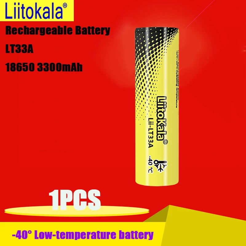 

1PCS LiitoKala Lii-LT33A 18650 3300mah 3.7V Rechargeable Battery Low-Temperature BatteryItem Description