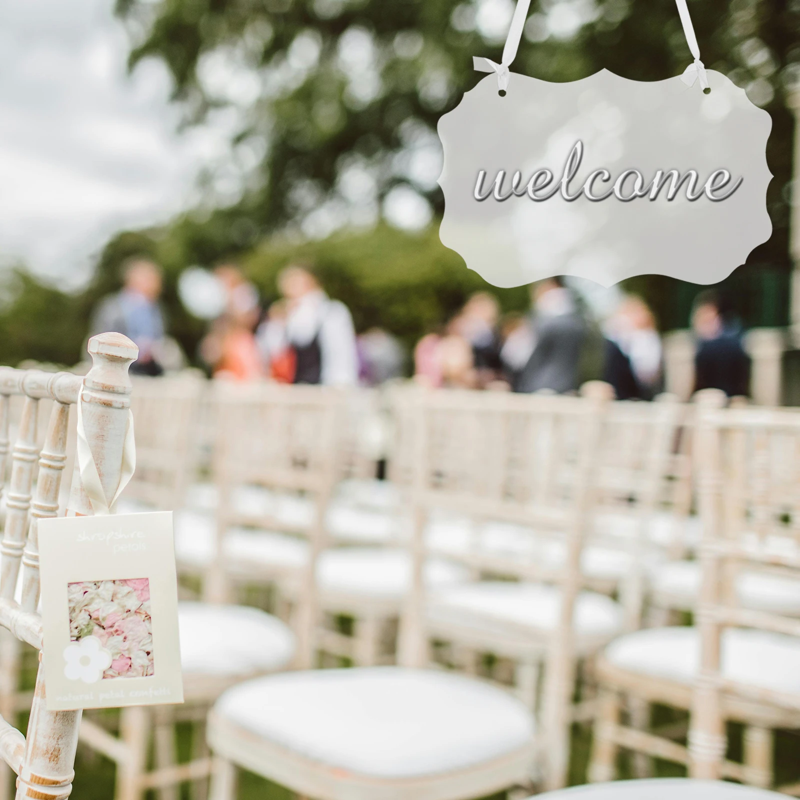 

4 Pcs Transparent Acrylic Signs Hanging Wedding Decor Blank Bride and Groom Chair