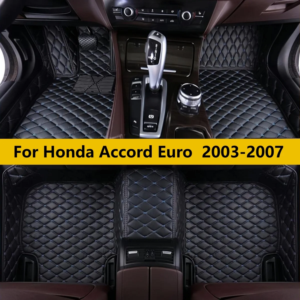 

Комплект кожаных ковриков для автомобиля Honda Accord Euro 2003-2007 годов выпуска, полный набор, автомобильные аксессуары, ковровые покрытия, кожаные маты.