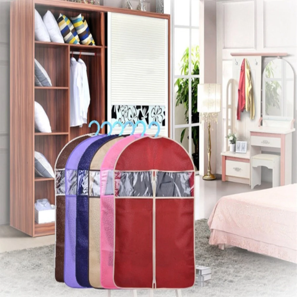 

Premium Embossed Clothes Cover Suit Storage Bag Garment Organizer Zipper Closure Waterproof Dustproof Protection For Suits