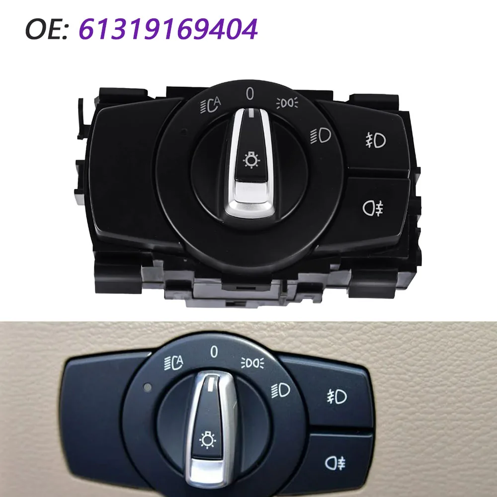 

61319169403 61319169404 Для BMW 1 3 серии X1 E81 E87 E90 E91 E92 E84 Переключатель фар Поворотная ручка фар Кнопка