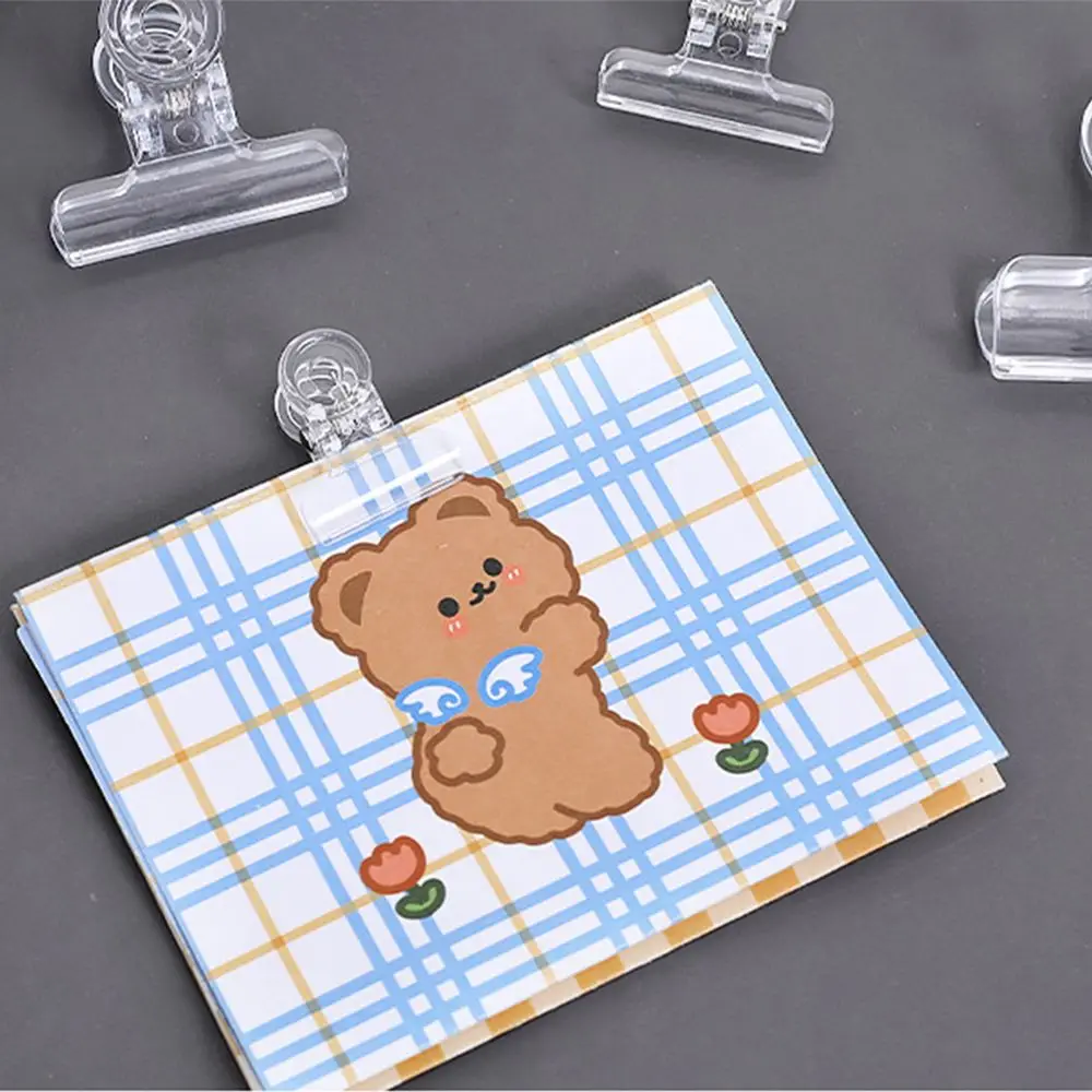 Acrylic Transparent Simple Memo Folder Dovetail Clamp Long Tail Clip Food Storage Clip