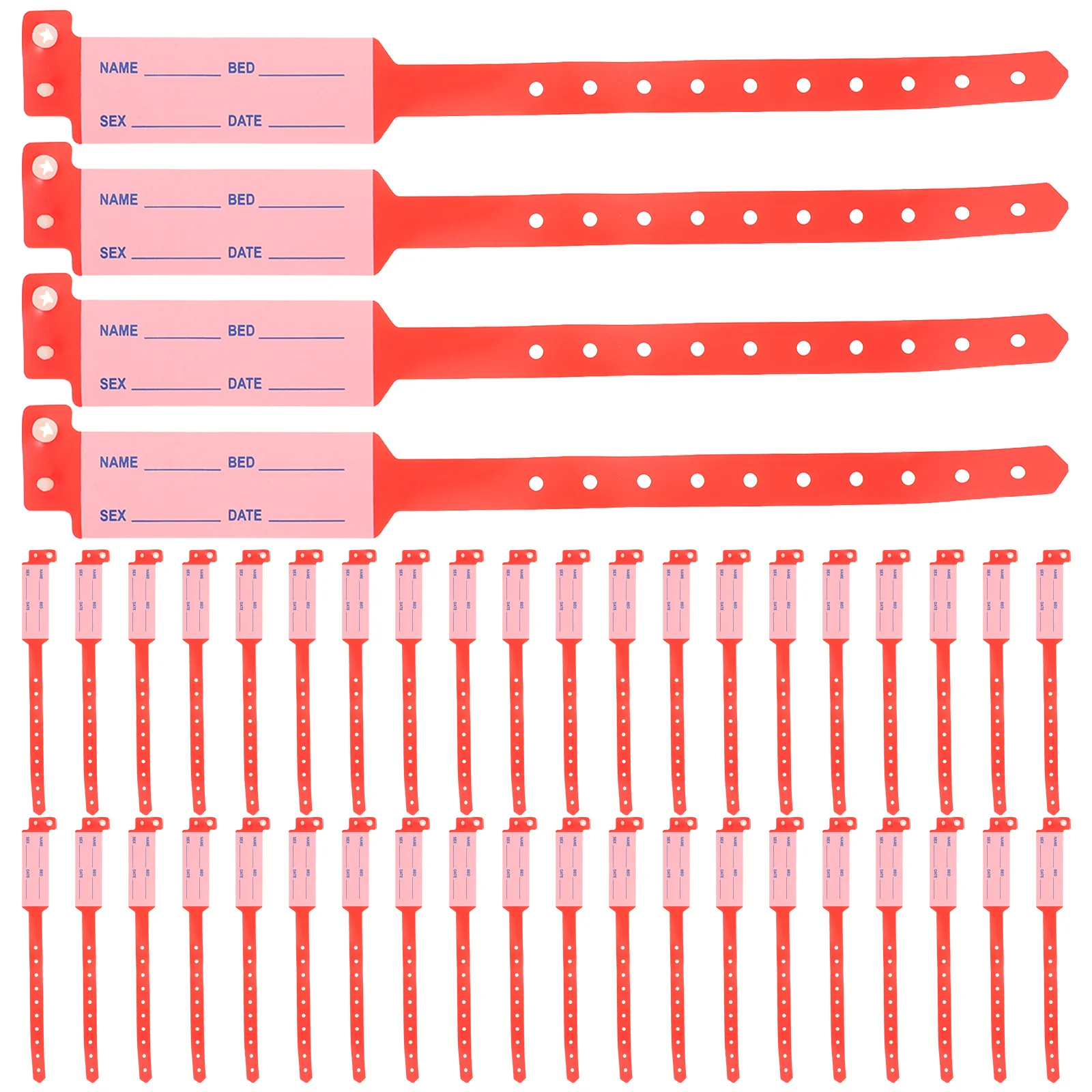 

100Pcs Medical Id Wristbands Disposable Patient Identification Bracelets Waterproof Nursing Hospital Admission Bands