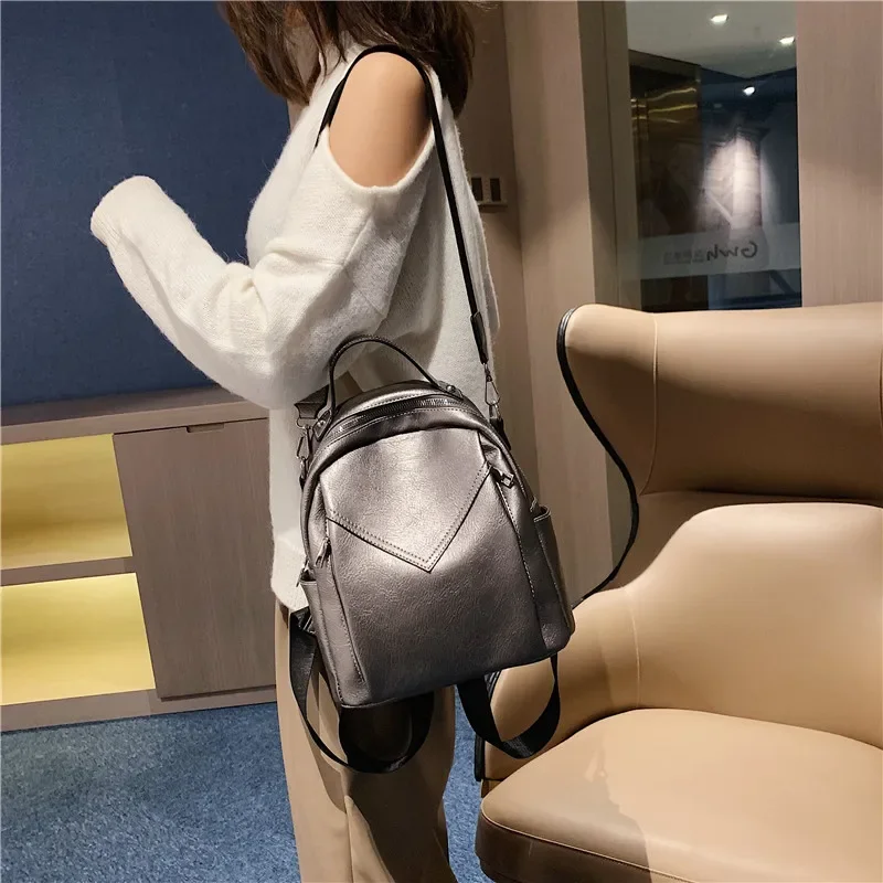 Vintage Shoulder Bags Fashion Women Leather Backpack Small PU School Bag Backpack for Teenager Girls Rucksack Mochila Feminina