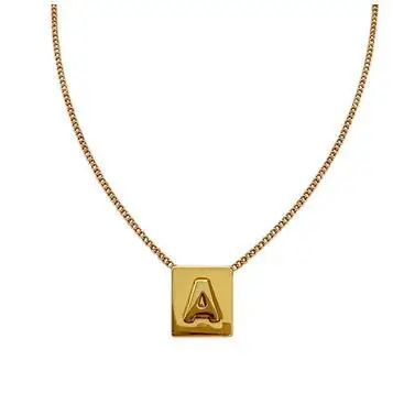 

Golden Titanium Steel a26 Letter Blos Nelace Women's Luxury mat Design Clavicle Chain Faion Jewelry Accory