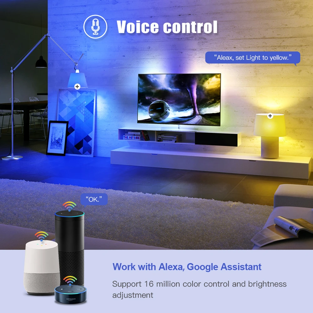 E27 Tuya Wifi Slimme Lamp Led Lampjes Rgb Cw Ww Dimbare Lamp 85-265V Smart Life Timer Voice Control Werkt Met Alexa Google Home