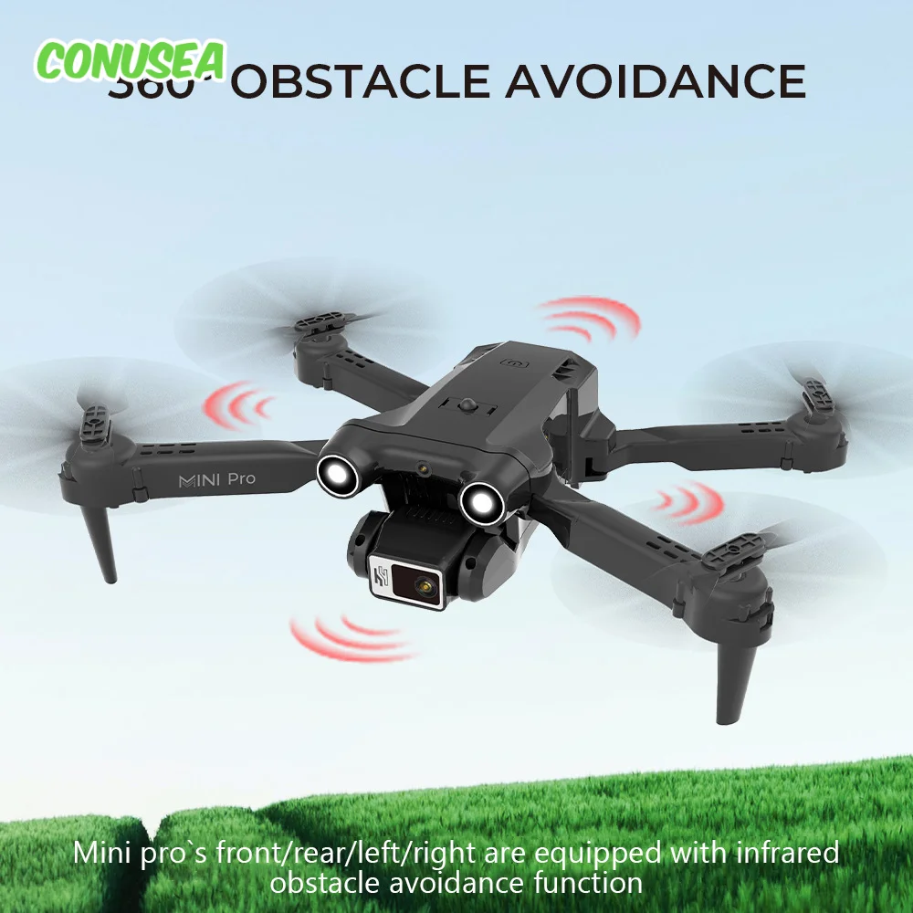 

RC Dron H63 RC Mini Drones Obstacle Avoidance Remote Control HD Drone 4K Dual Lens Optical Flow Positioning Quad Aircraft Adult