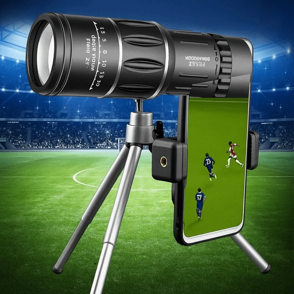 New 16x52 Monocular Telescope High-Power High Magnification HD Zoom Scope Long Range Dual Focus Night Spyglass Telescope Outdoor