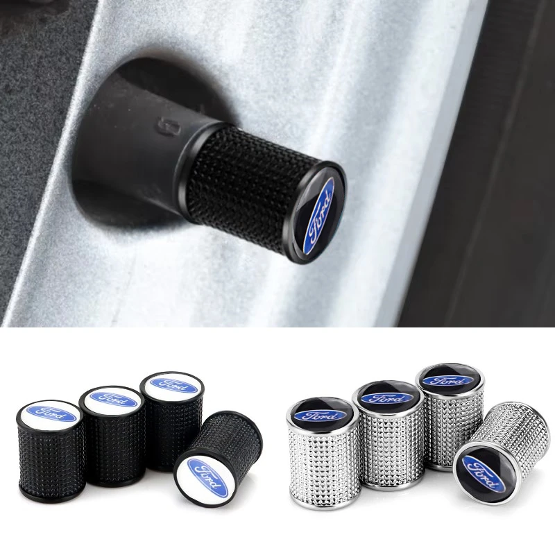 

4Pcs Ford Aluminum Alloy Tire Valve Caps Dustproof Car Wheel Styling Decoration For Mustang Focus Mk2/Mk3 Kuga Fiesta Mk7 Edge
