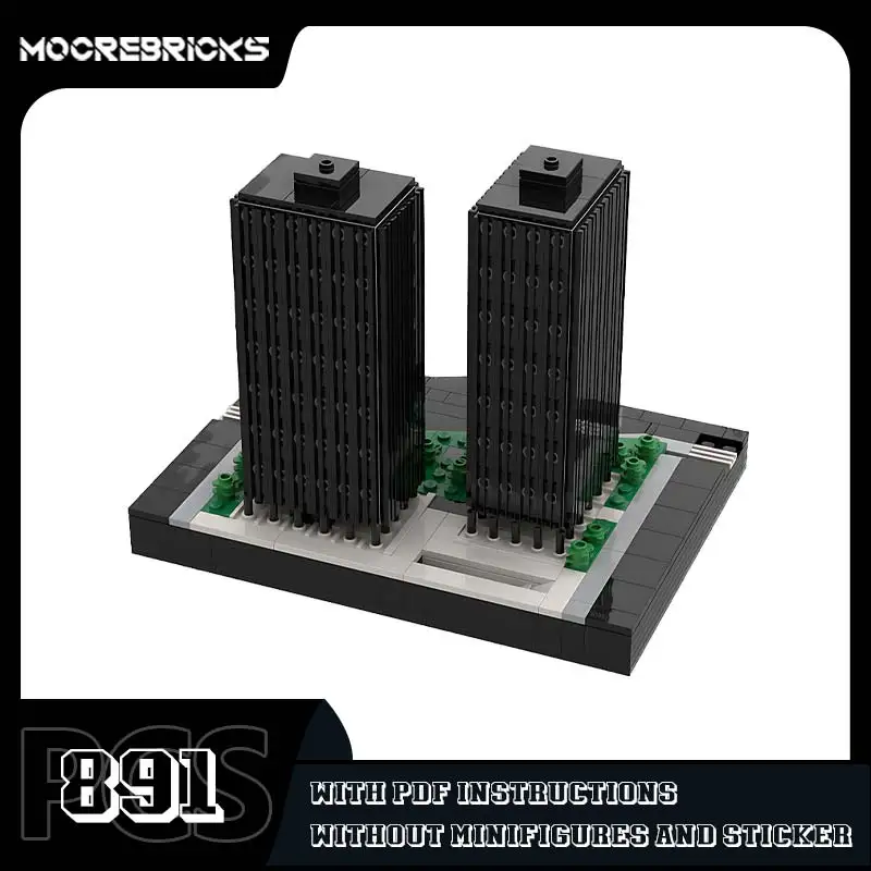 860-880 Lake Shore Drive Apartments Tower Architecture Model Building Blocks Bricks Assembly Toy Set Children's Christmas Gifts