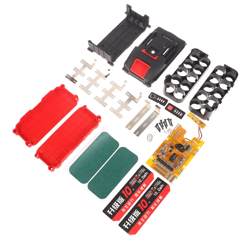 

Корпус для Li-аккумуляторов 21700 с платой BMS и защитой от перезаряда для самостоятельной сборки (DIY) с возможностью установки 10/15 батарей