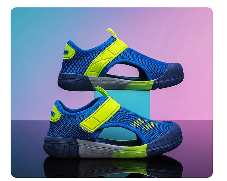 Kleinkind Baby Sommerschuhe Atmungsaktive Anti-Rutsch-Walking-Sneaker für Kinder Jungen Lässige Wanderschuhe Größe 23-36 – Detail 5