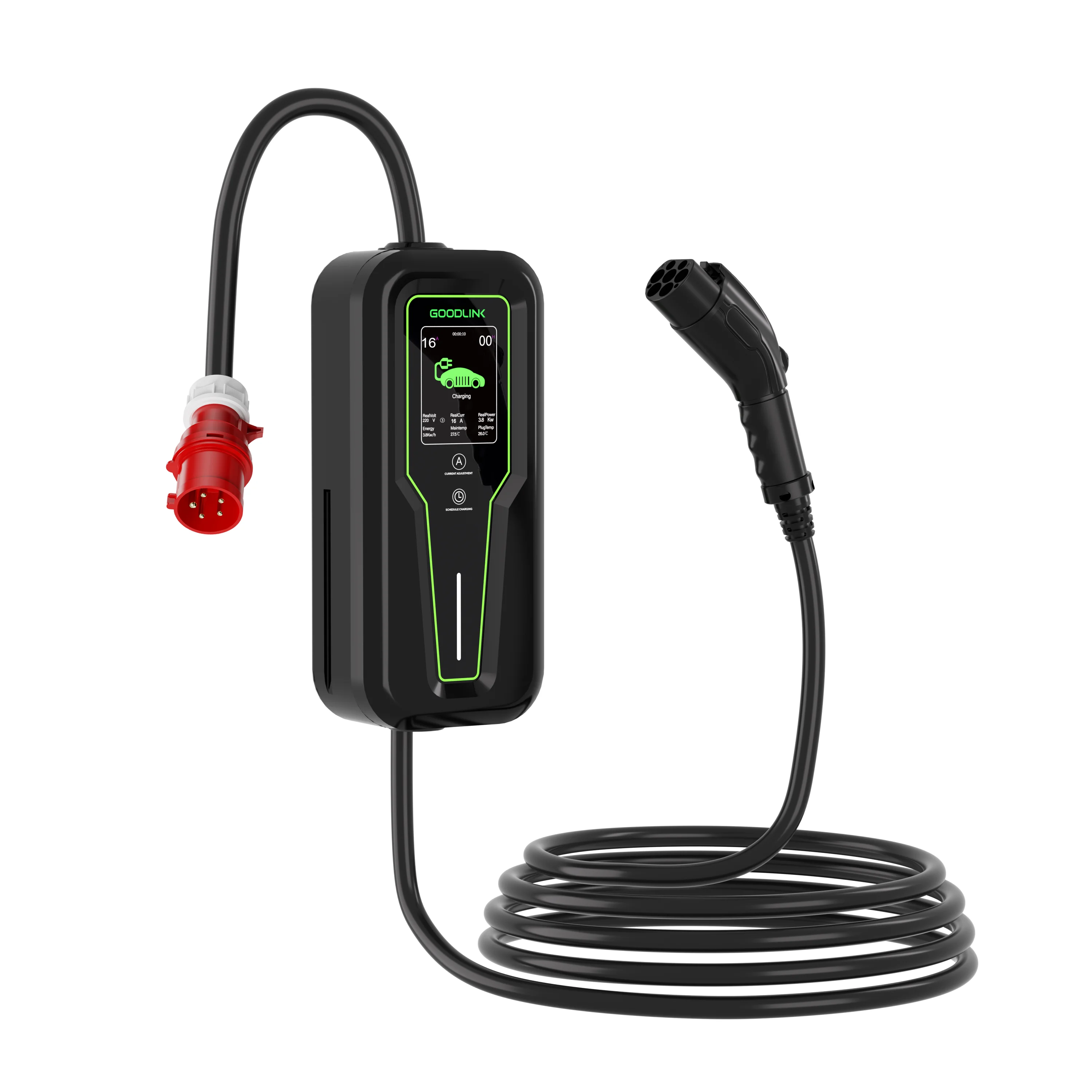 

Hot-selling model A02 11kW GBT AC electric car charger 380V-480V portable new car charger, suitable for home use and outdoor use