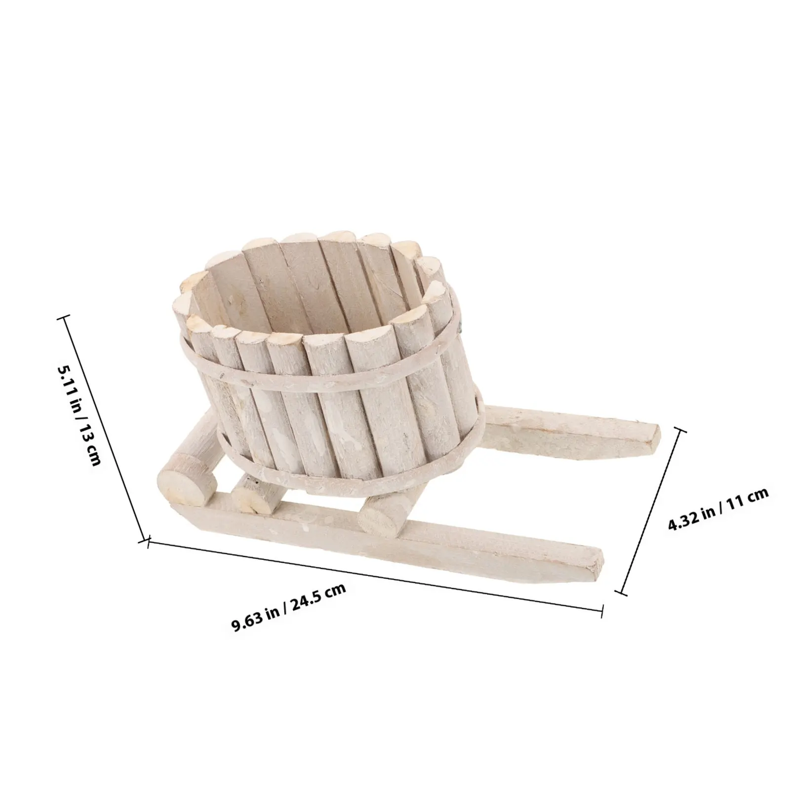 Wooden Christmas Sleigh Planter Rustic Farmhouse Flower Pot Indoor Outdoor Holiday Arrangement Xmas Sleigh Centerpiece Table