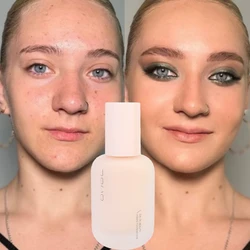 Liquid Foundation 40ml Light Brighten Skin Oil Control Moisturizing Cosmetics Face Base Cream Full Cover Dark Circles Concealer
