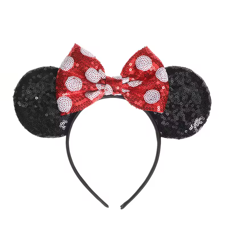 Mouse Ears Headhand for Girls Adults Cute Cartoon Party Cosplay Hair Accessories Sequin Bows Hairband Toys - Image 10