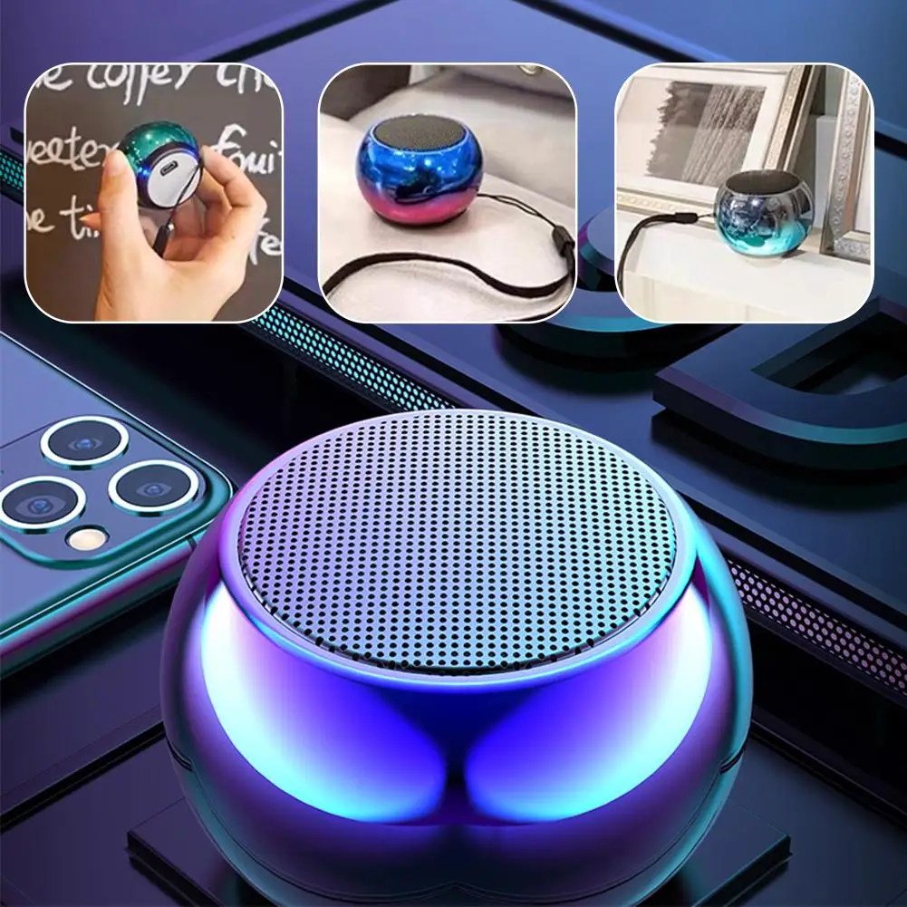 For M3 Bluetooth Speaker For M3 Electroplating Gift Mini Wireless Bluetooth Speaker Portable Series Metal Cannon B3H6